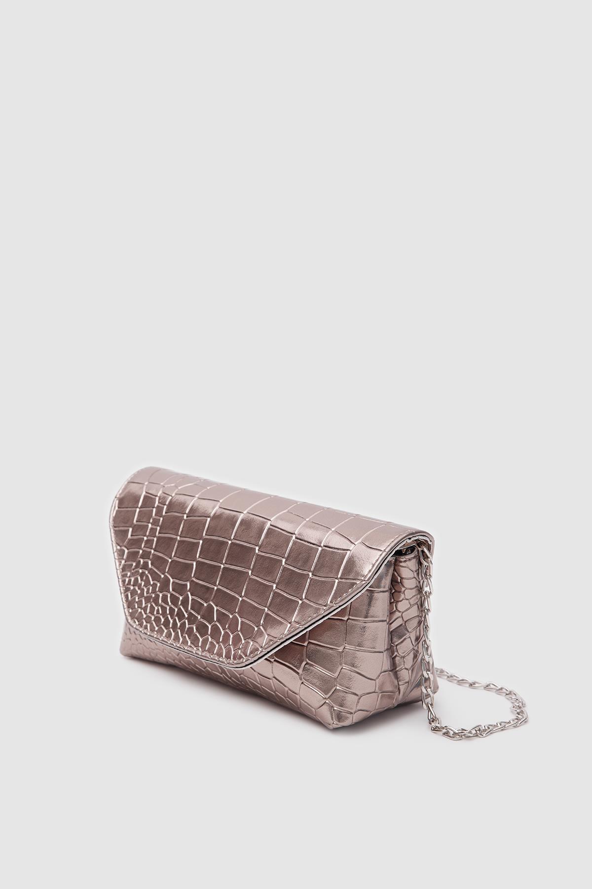 Gigi Clutch ve Çapraz Çanta Platin
