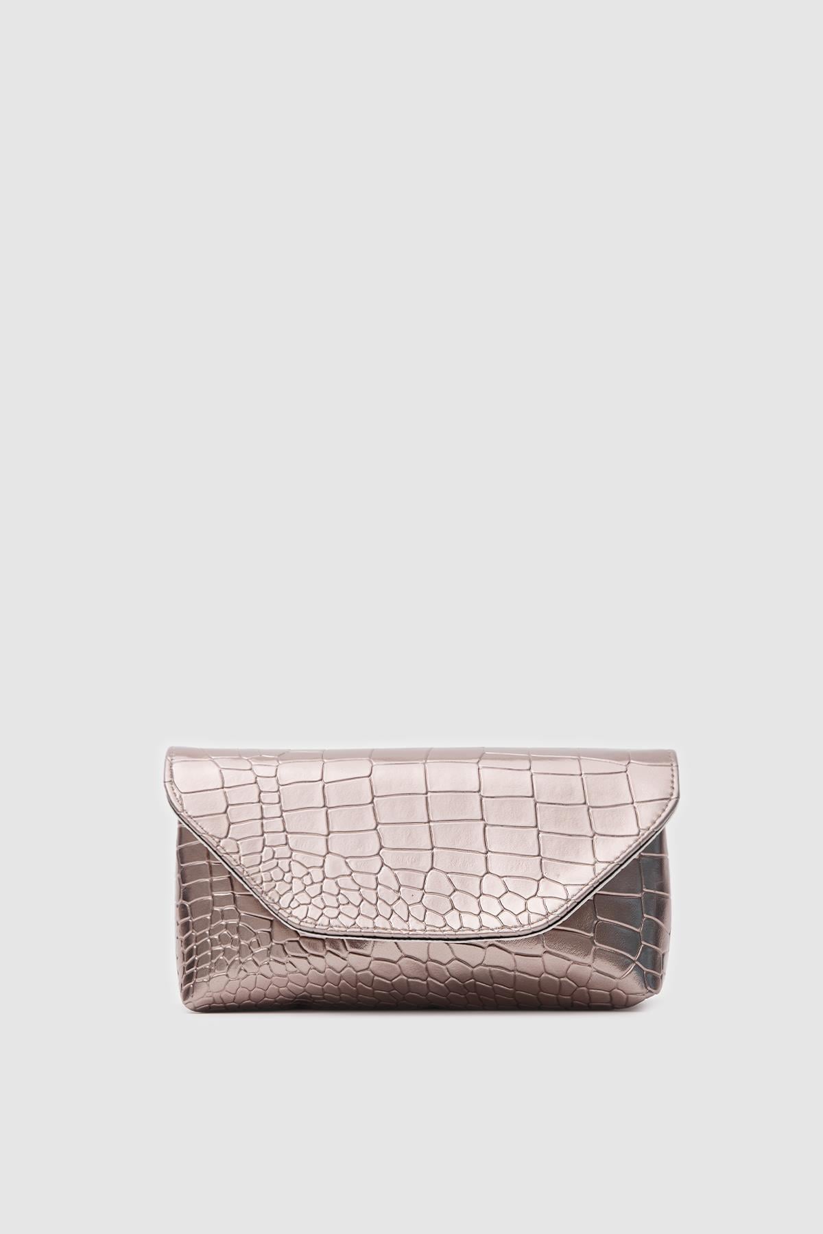 Gigi Clutch ve Çapraz Çanta Platin