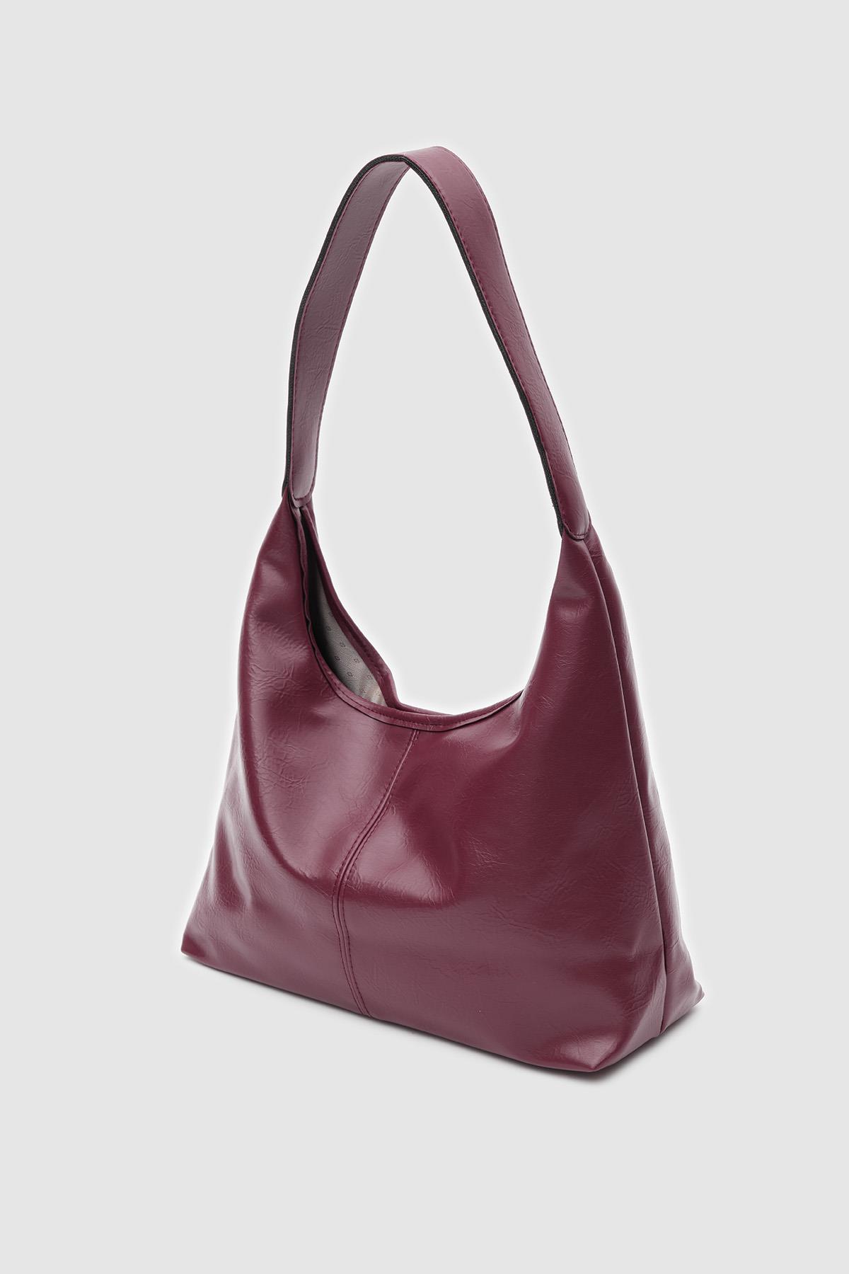 Gina Vintage Omuz Çantası Bordo