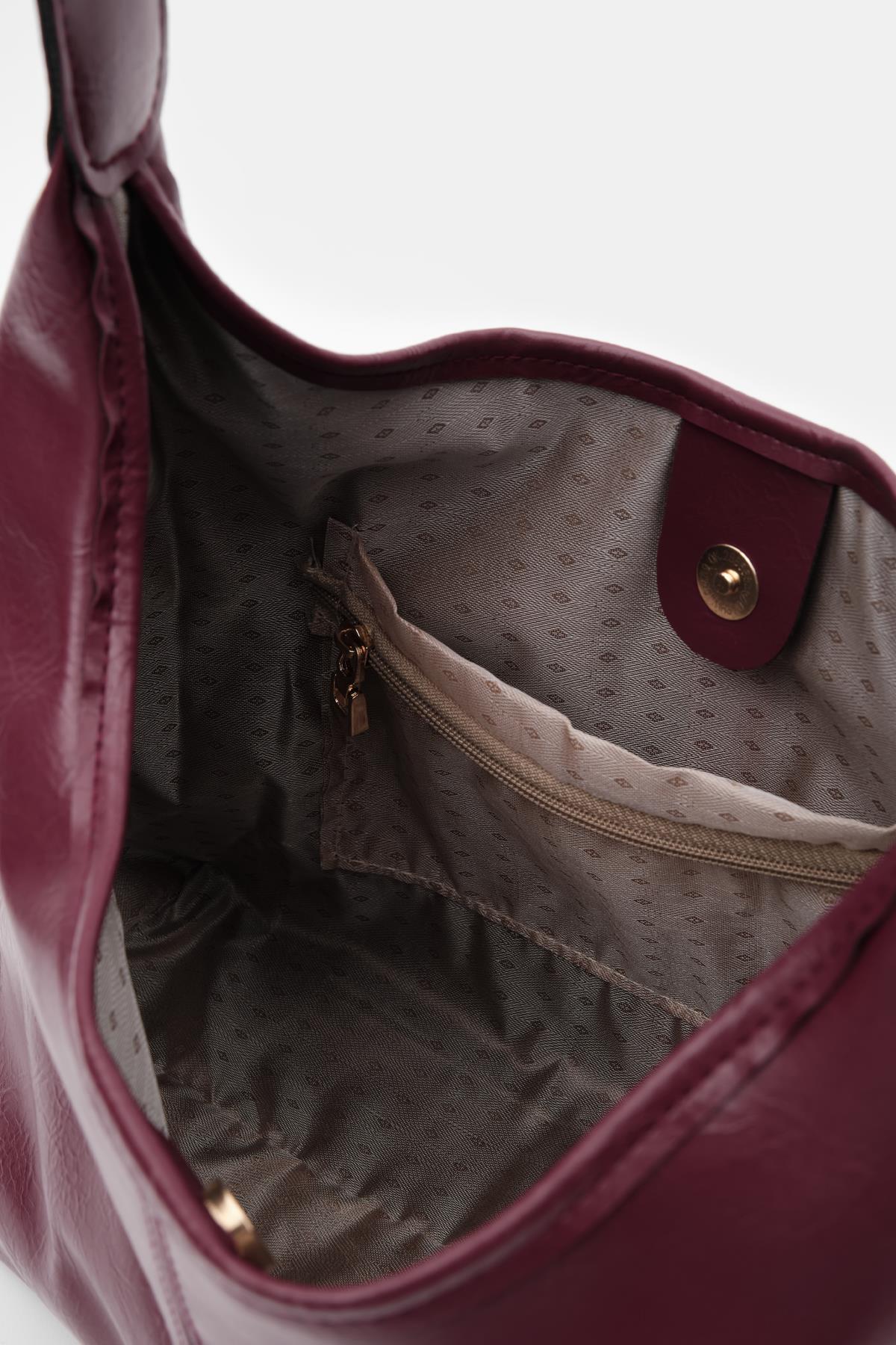 Gina Vintage Omuz Çantası Bordo