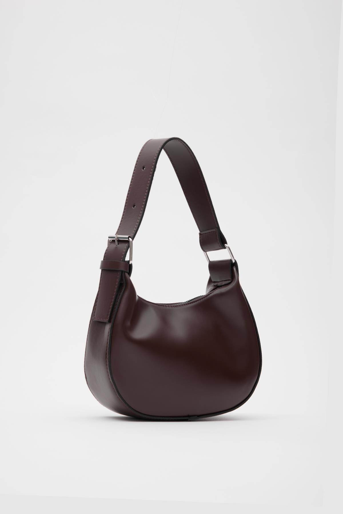 Giu Oval Baget Çanta Acı Kahve