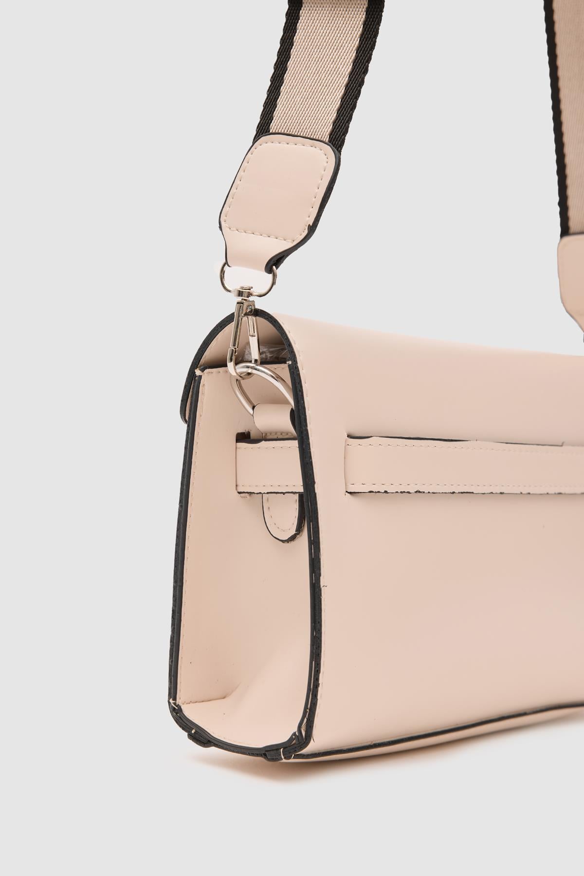 Kelly Kilitli Clutch Bag Krem