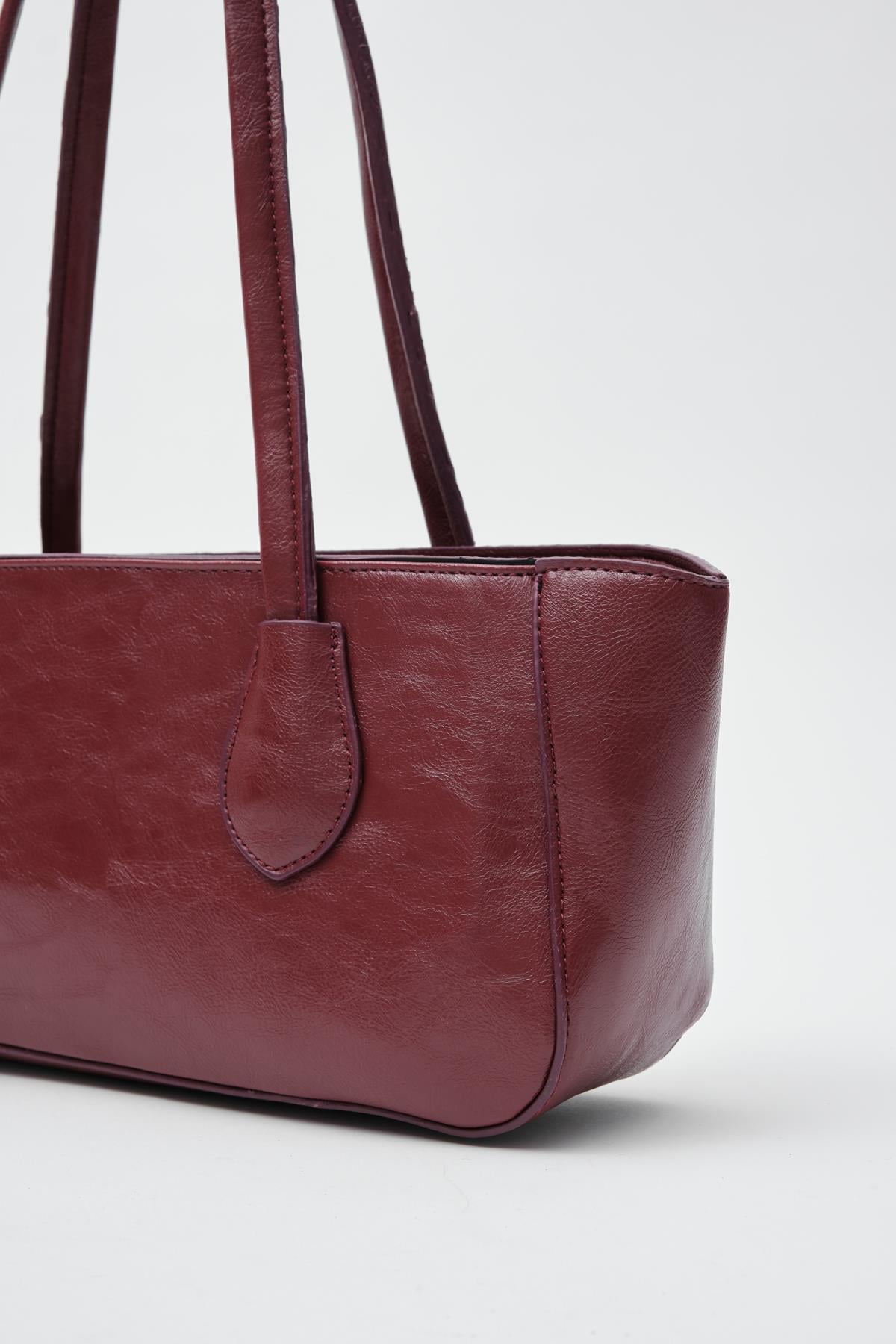 Lea Baget Çanta  Bordo