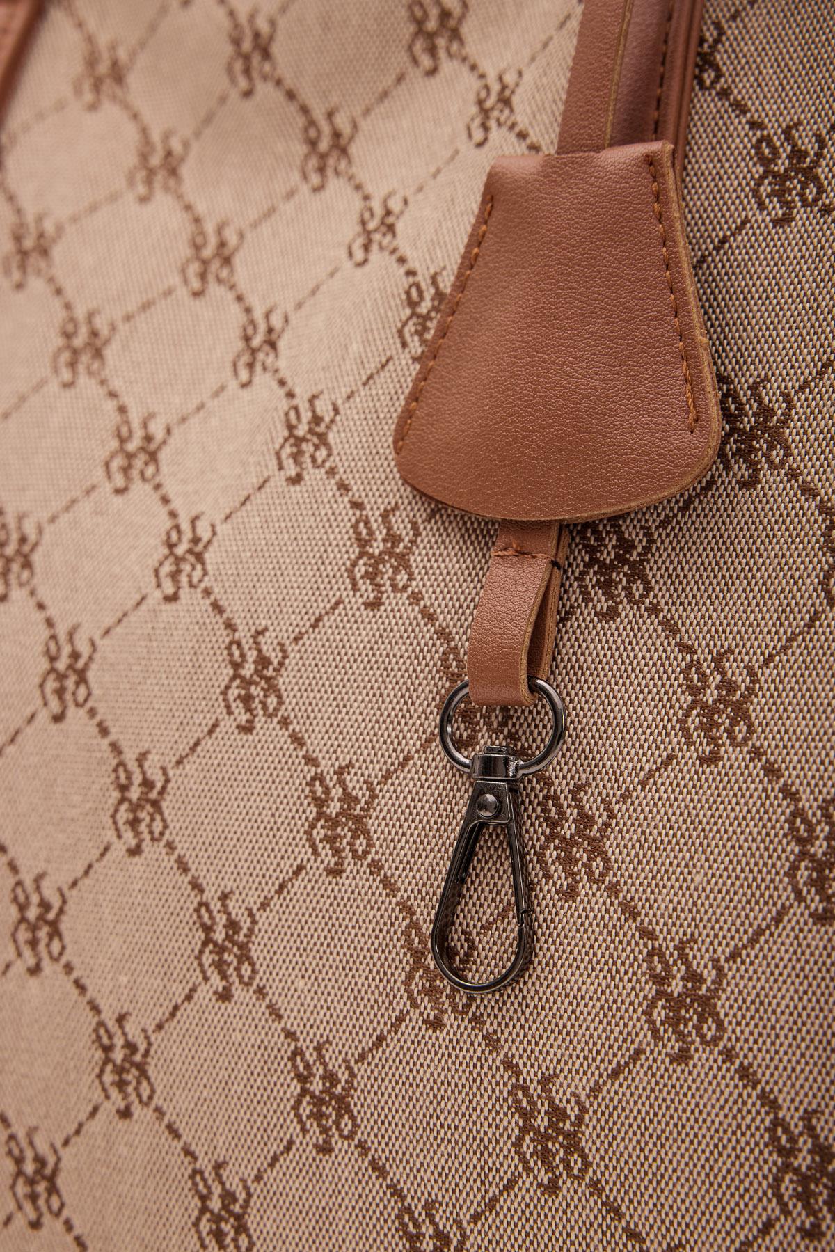 Michelle Monogram Omuz Çantası Taba