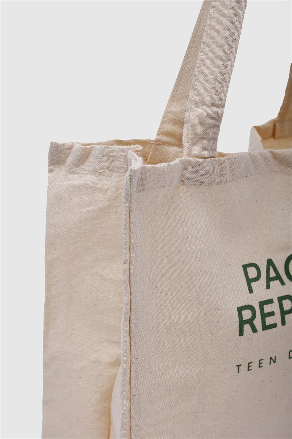 Organik Keten Kumaş Shopper Bag Pacific Yeşil