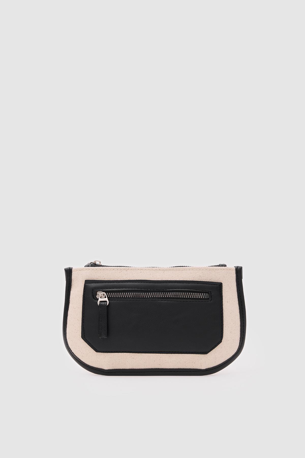 Papi Kanvas Clutch Cüzdan Siyah