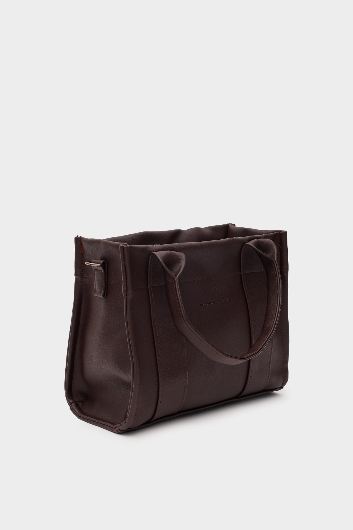 Bonnie Deri Tote Bag Acı Kahve