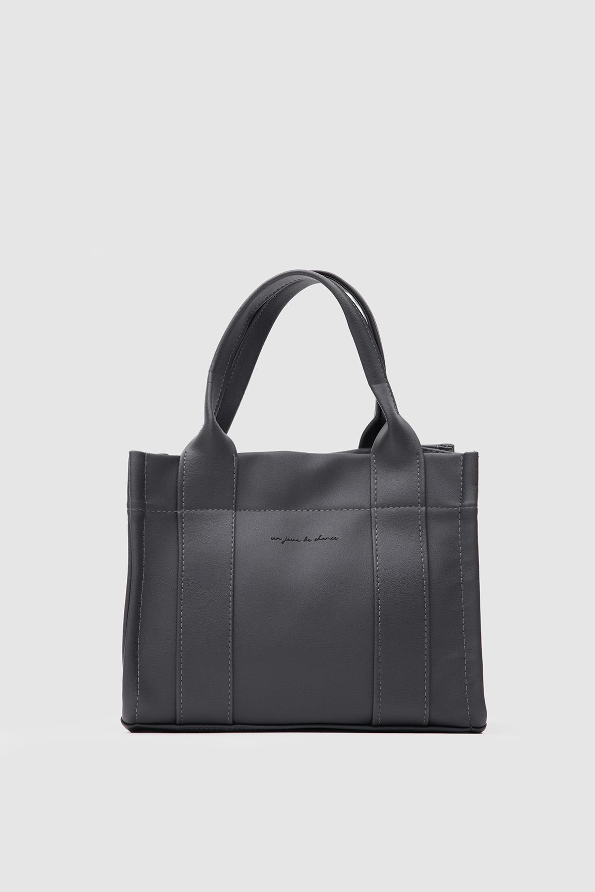 Bonnie Deri Tote Bag Antrasit