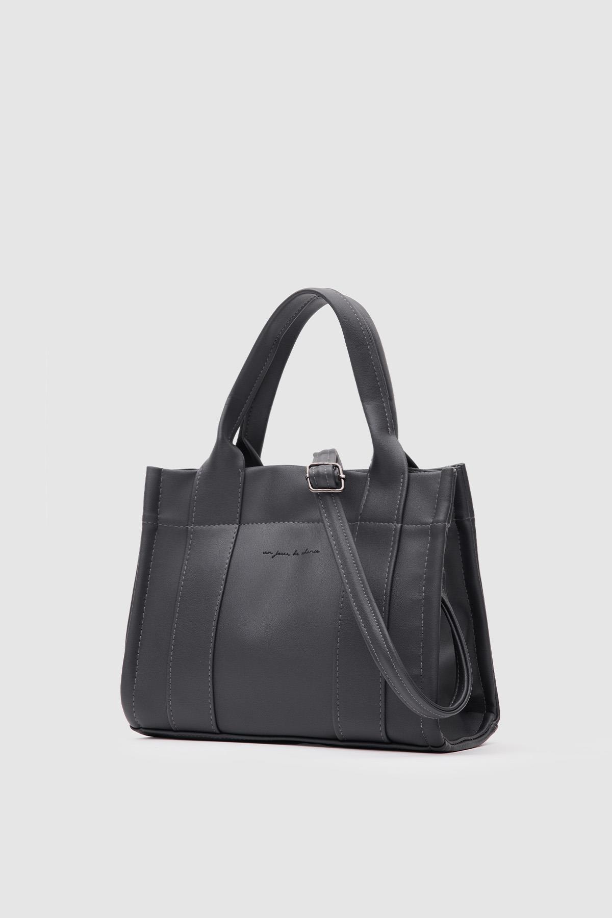 Bonnie Deri Tote Bag Antrasit