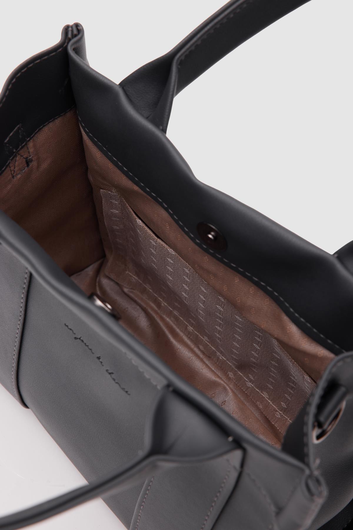 Bonnie Deri Tote Bag Antrasit