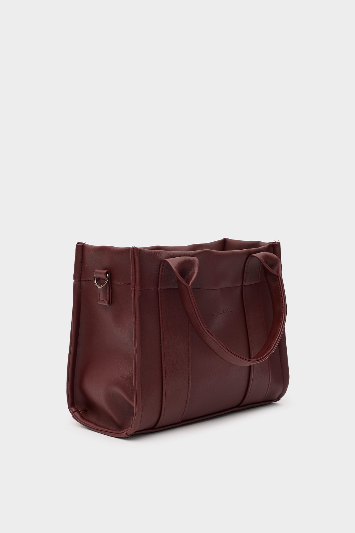 Bonnie Deri Tote Bag Bordo