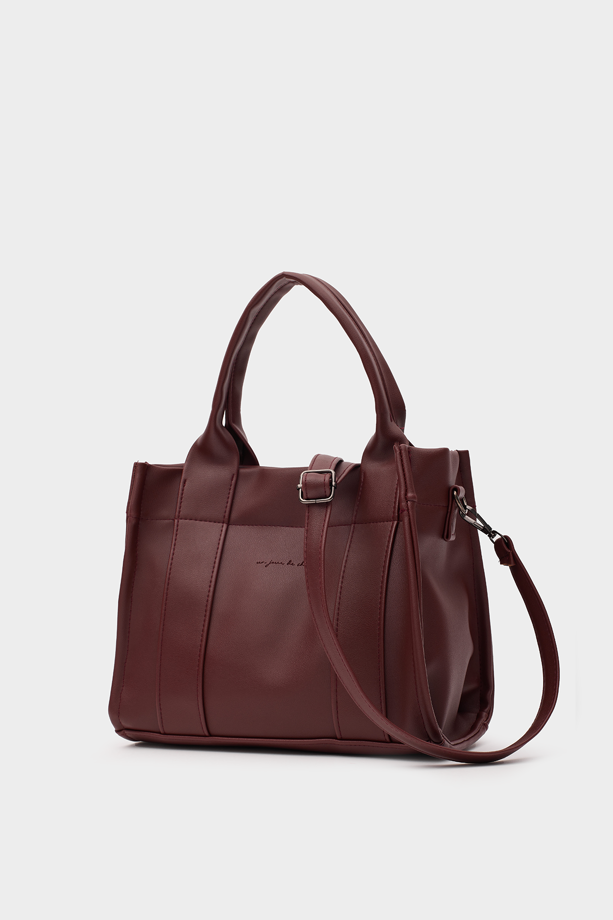 Bonnie Deri Tote Bag Bordo