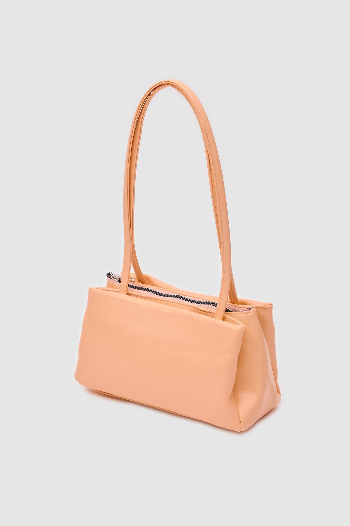Misha Vintage Baget Çanta Somon