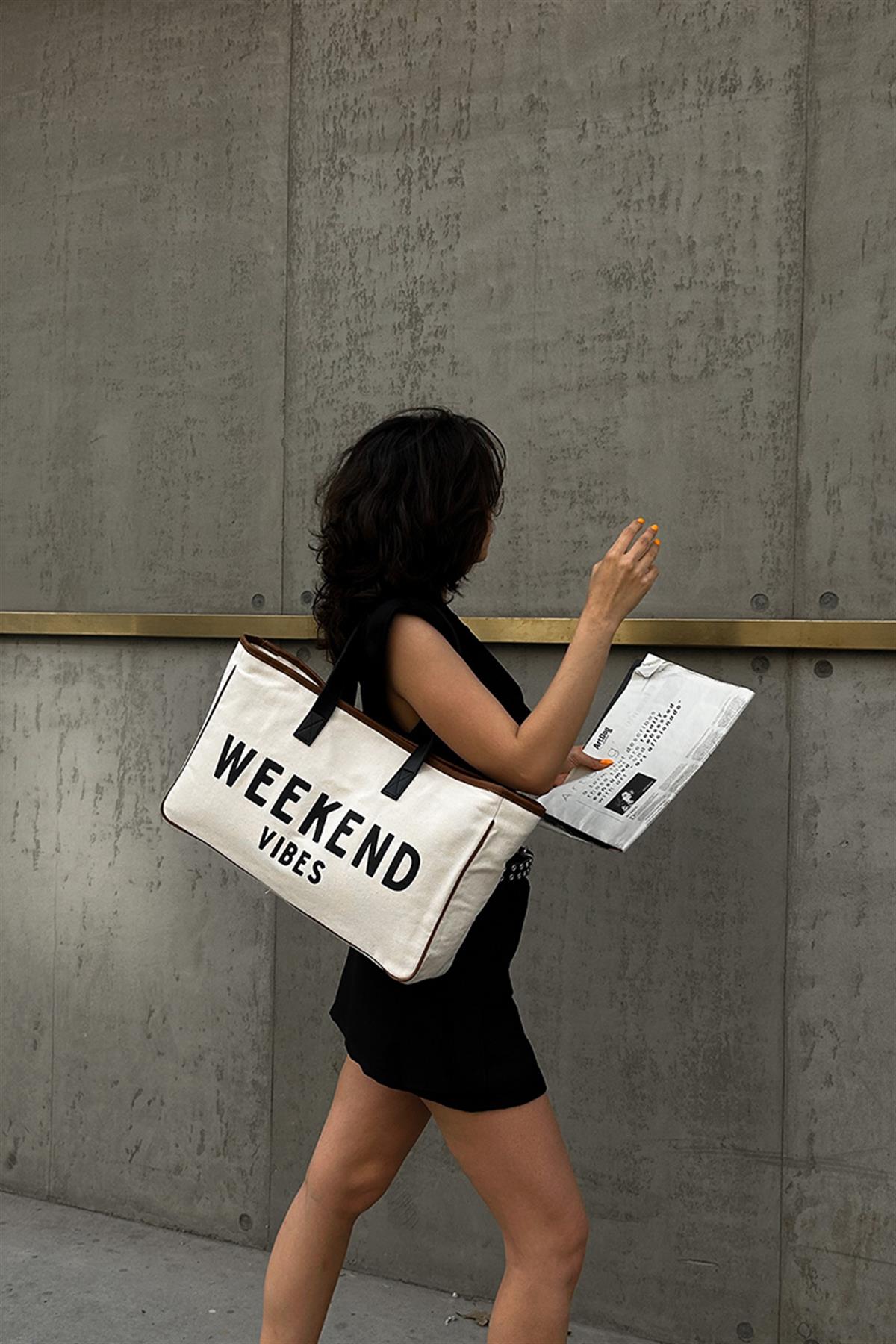 Weekend Kanvas Omuz Çantası Kanvas