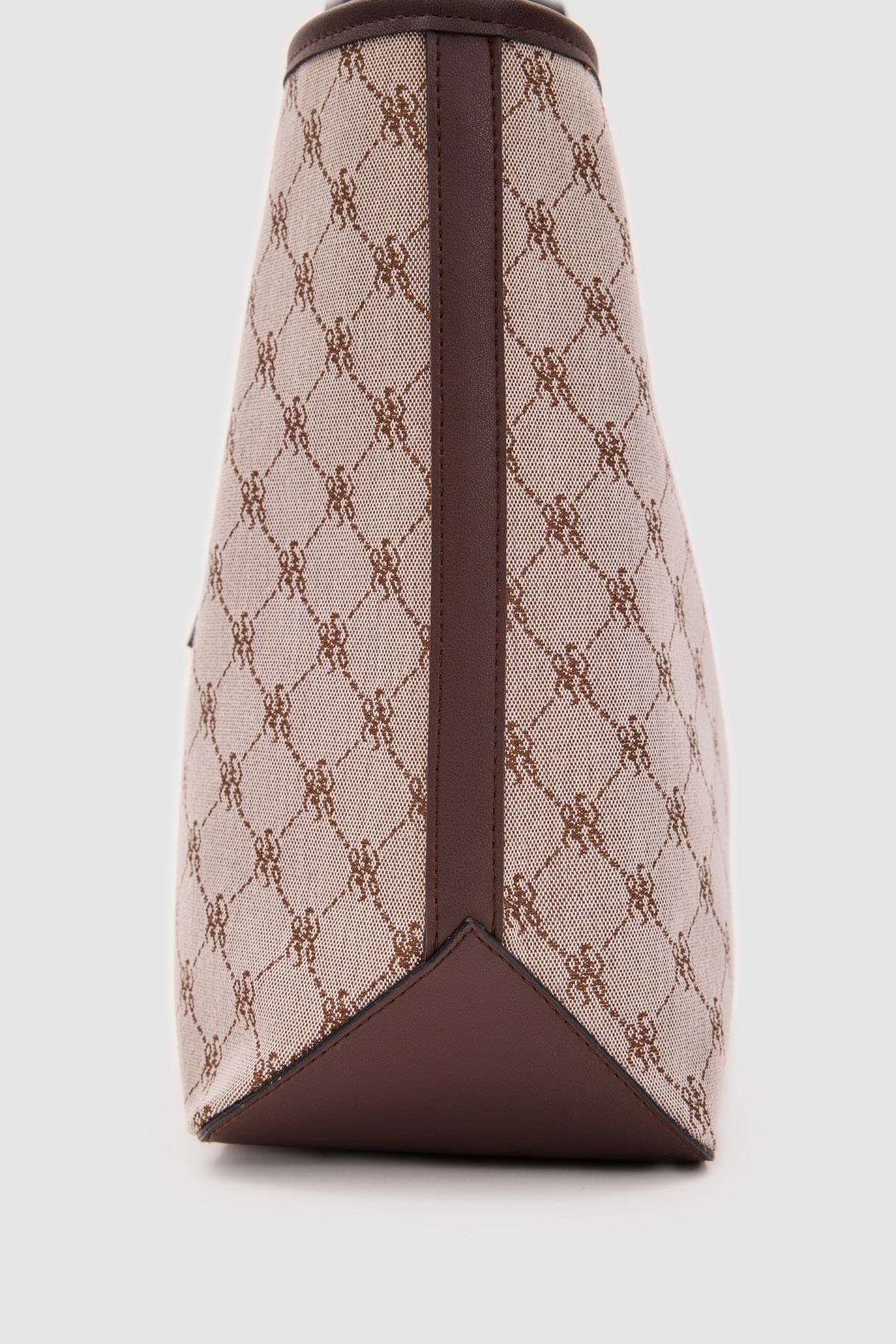 Michelle Monogram Omuz Çantası Acı Kahve · 4