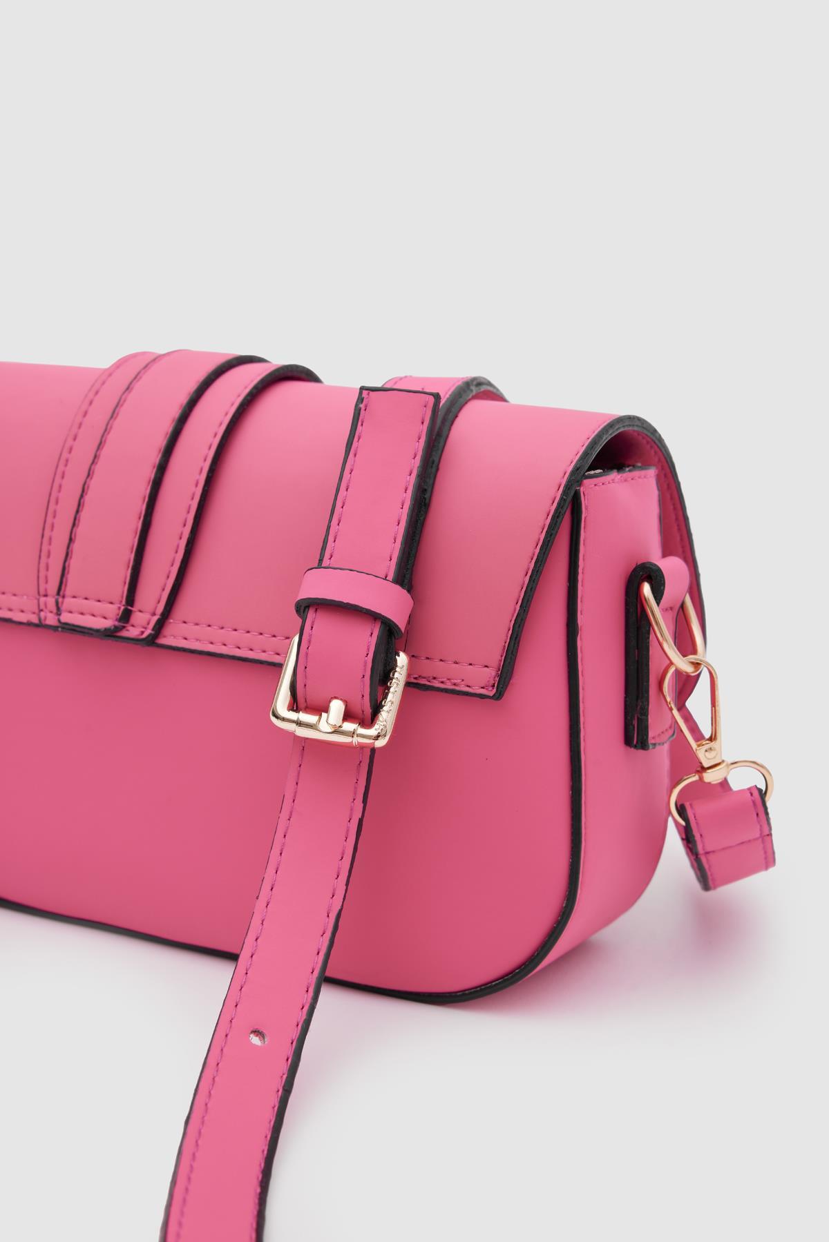 Tokalı Soft Çapraz Çanta Leroy Pembe Shule Bags 8695