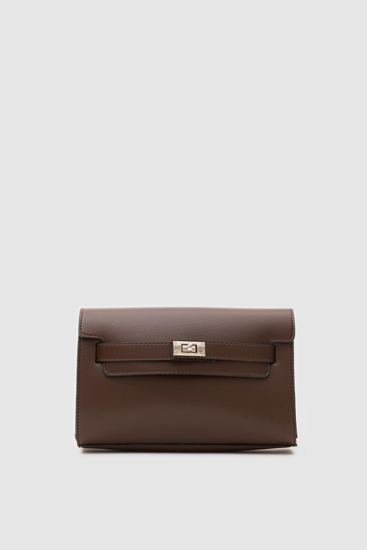 kelly-kilitli-clutch-bag-kahve