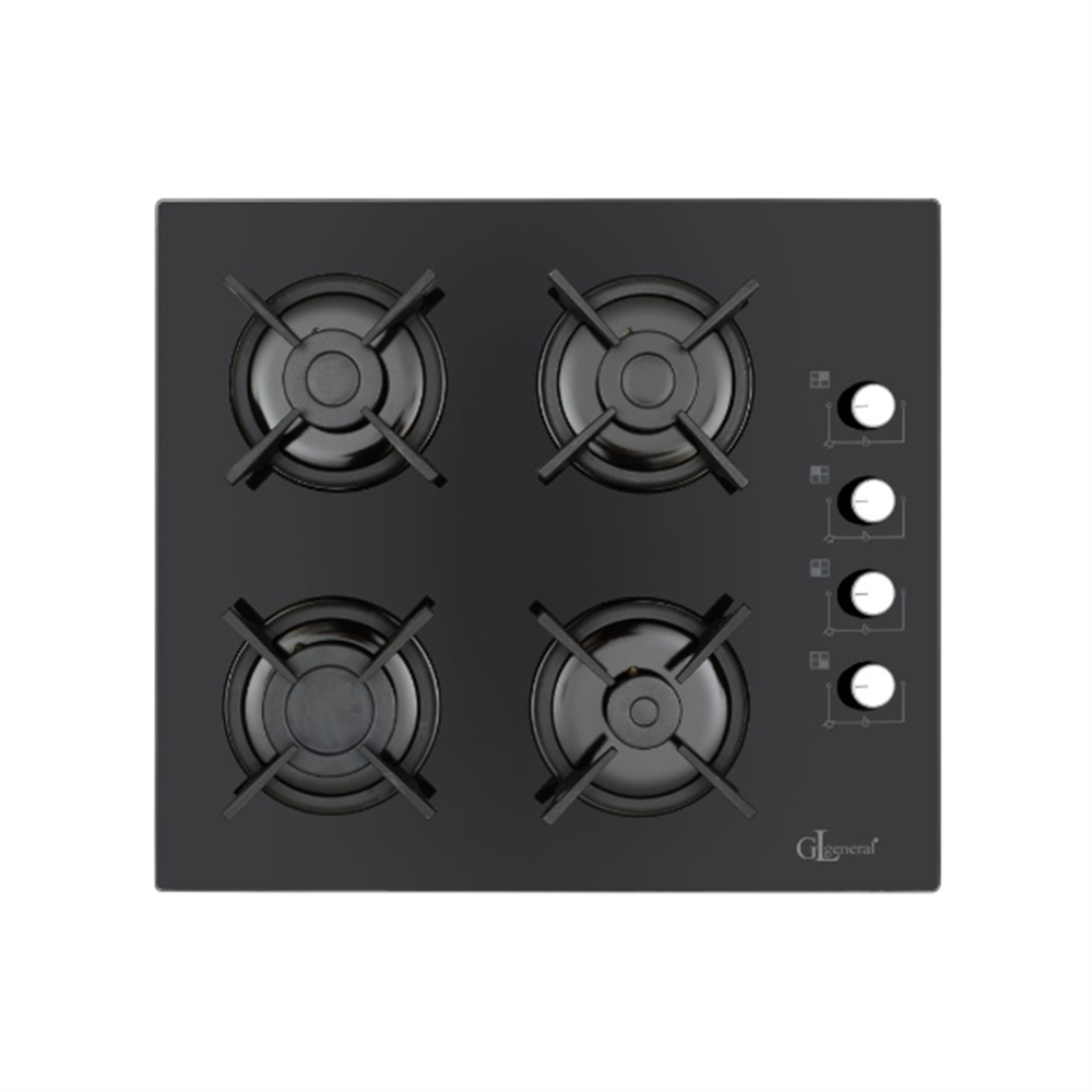 GENERAL BASK 60CM 4G SİYAH ANK CAM OCAK