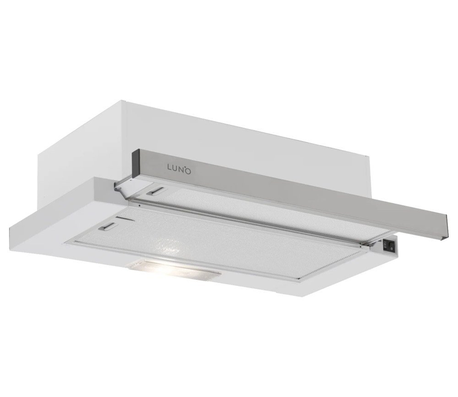 LUNO 1390.6.147.01 - INOX •60 CM •ALÜMİNYUM KASET FİLTRE •KARBON FİLTRE (OPSİYONEL) •230M3/H ÇEKİŞ GÜCÜ •LED AYDINLATMA •