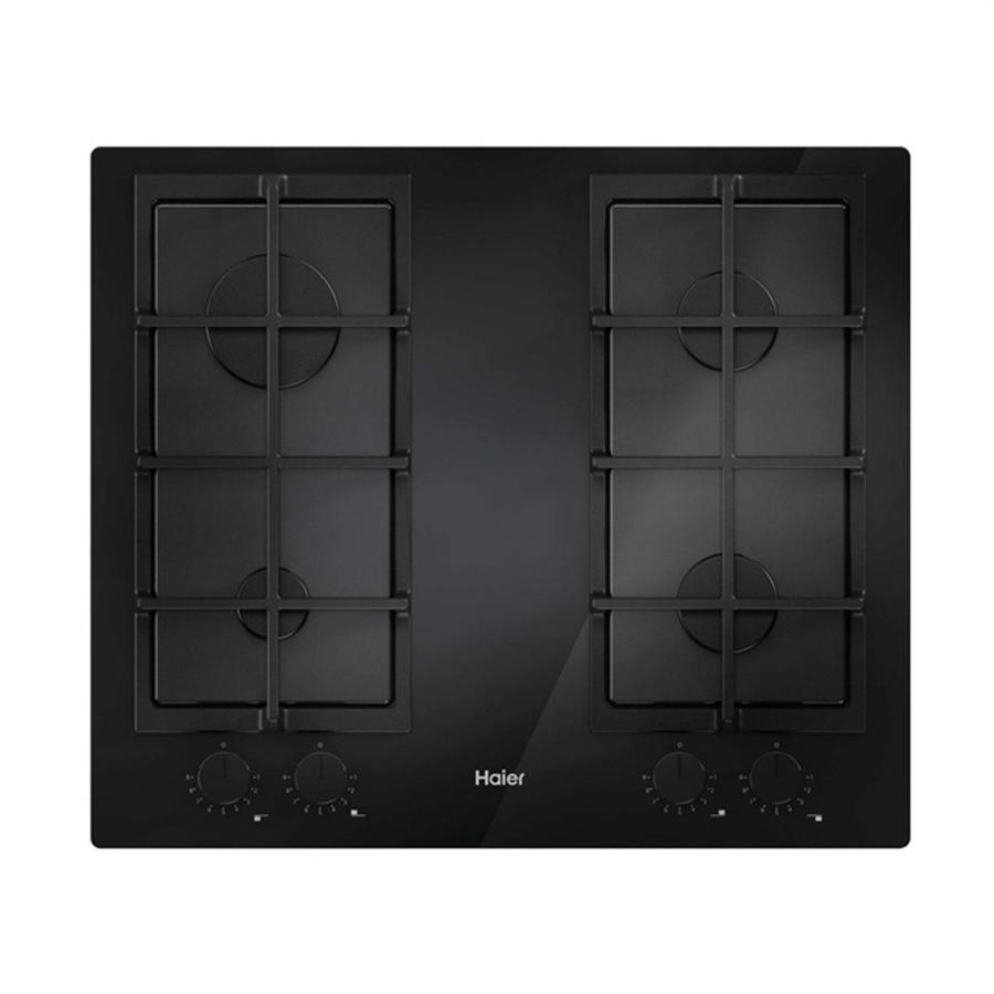 HAIER HAVG6TBP/TK SERIES 4 4 GÖZLÜ GAZLI CAM OCAK, 60 CM, PRECİ FLAME ALEV TEKNOLOJİSİ, 1 ADET KÜÇÜK GÖZ 1000 W, 2 ADE