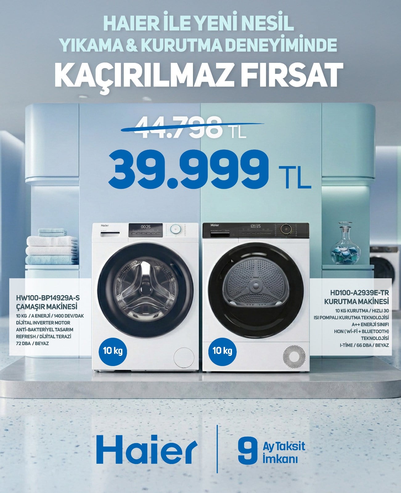 Haier HW100-BP14929A-S,HD100-A2939E-TR 10 KG 