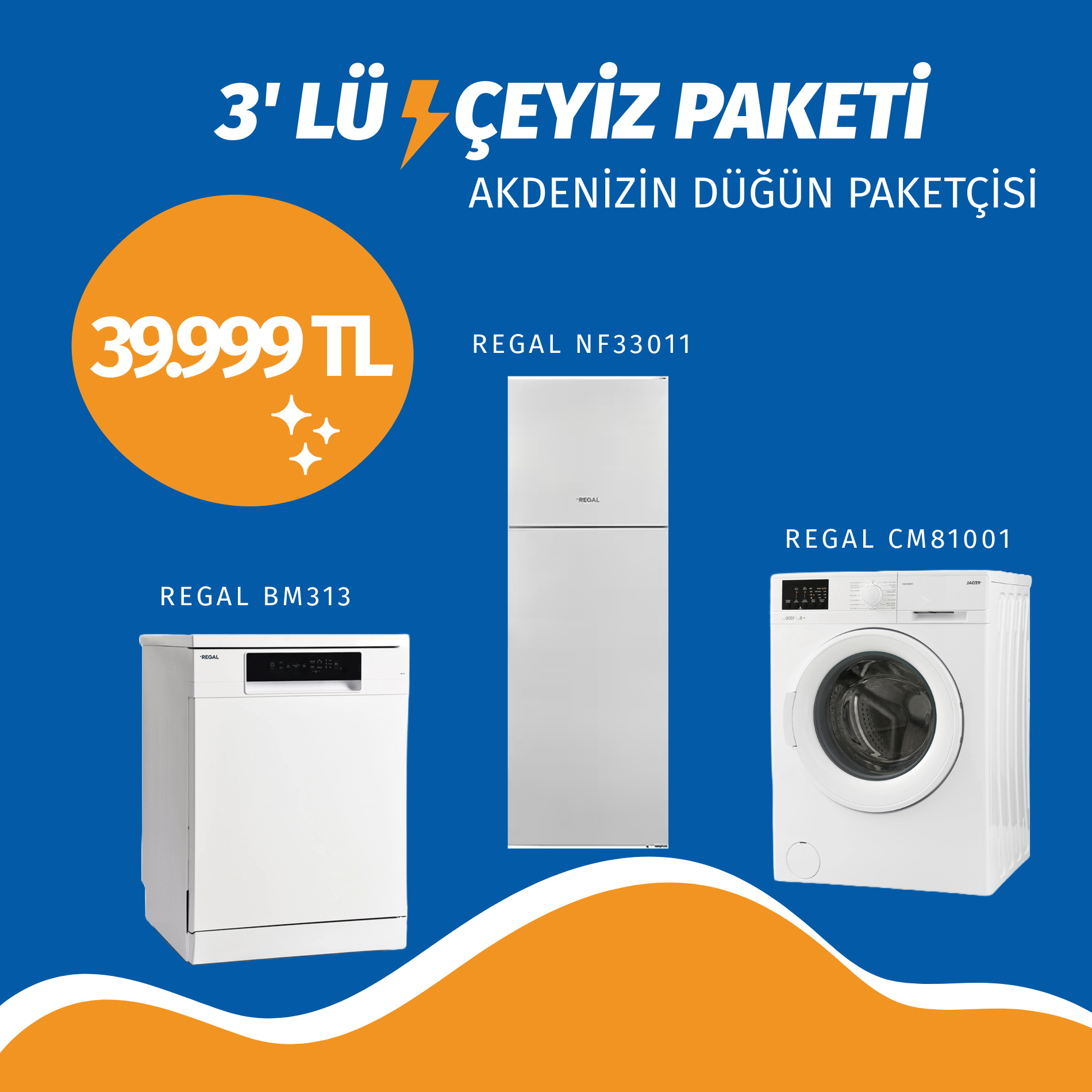 Regal 2024 3' lü Çeyiz Paketi TK0703