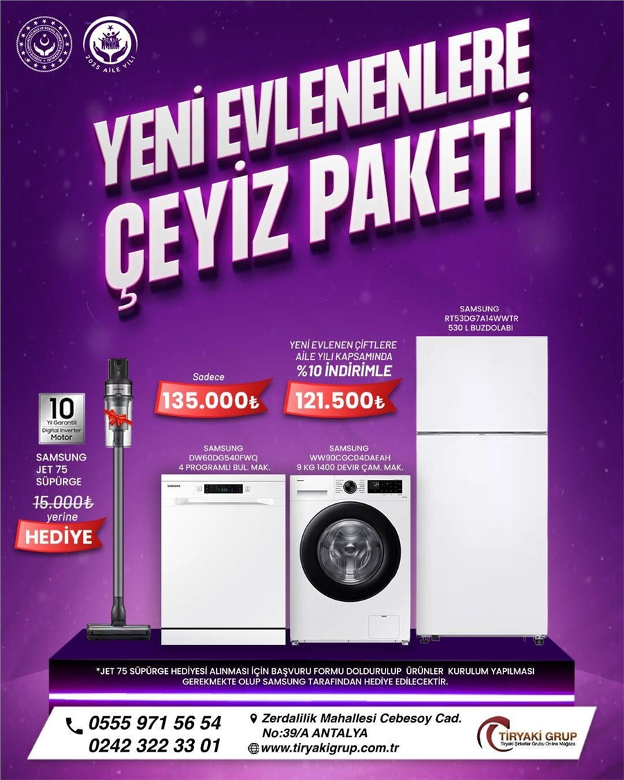 Samsung Beyaz Eşya Çeyiz Seti 1