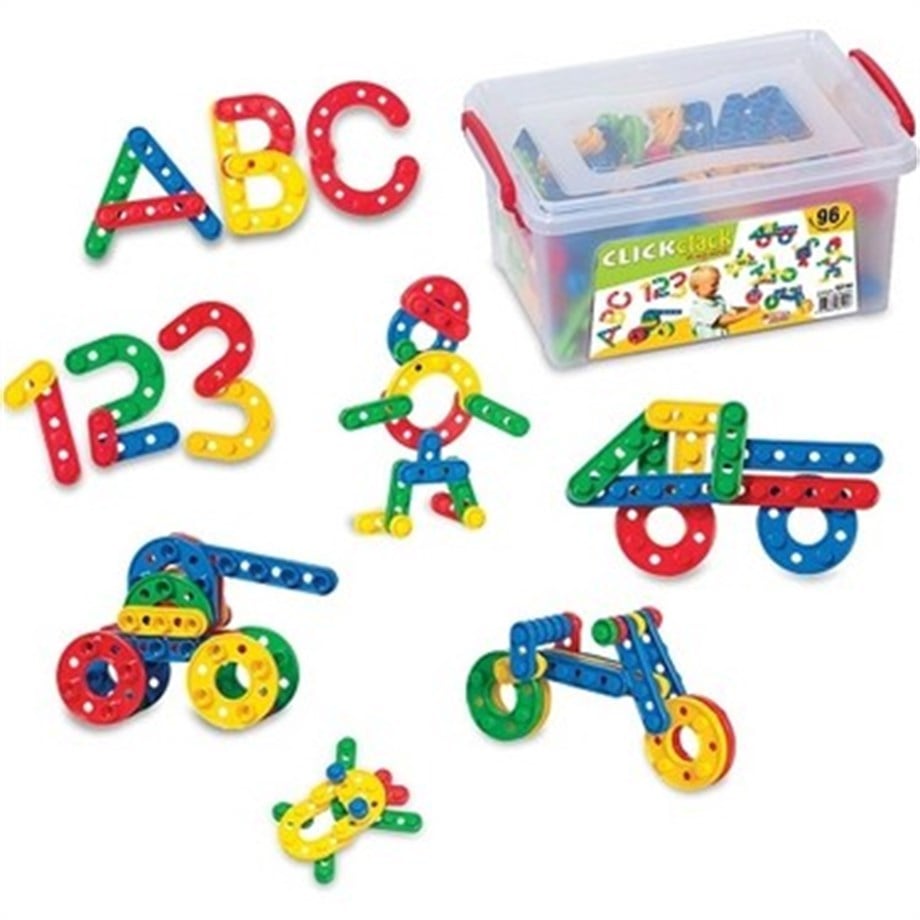 Dede Click Clack Puzzle Küçük Kutu / 96 Parça Set