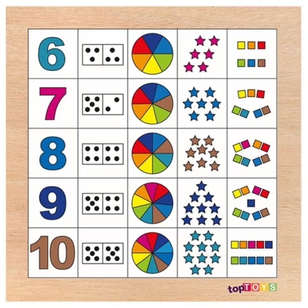 Haydi Sayalım 6-10! Ahşap Sayma Oyunu