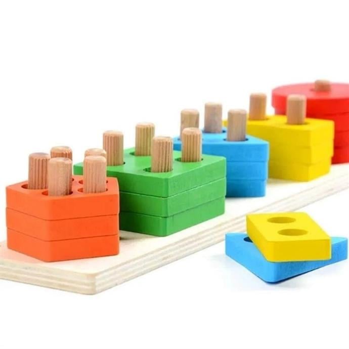 Circle Toys 5'li Ahşap Geometrik Şekiller