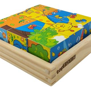 Ahşap Hayvanlar Küp Puzzle
