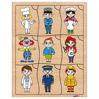 Bil Bakalım Kime Ait Meslekler ? Ahşap Eşleştime Puzzle