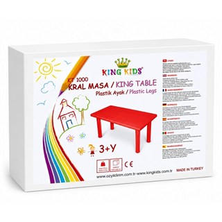 King Kids Kral Masa Plastik Ayak Mavi