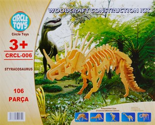 Circle Toys Styracosaurus (Styracosaurus Dinozor) Ahşap Maket