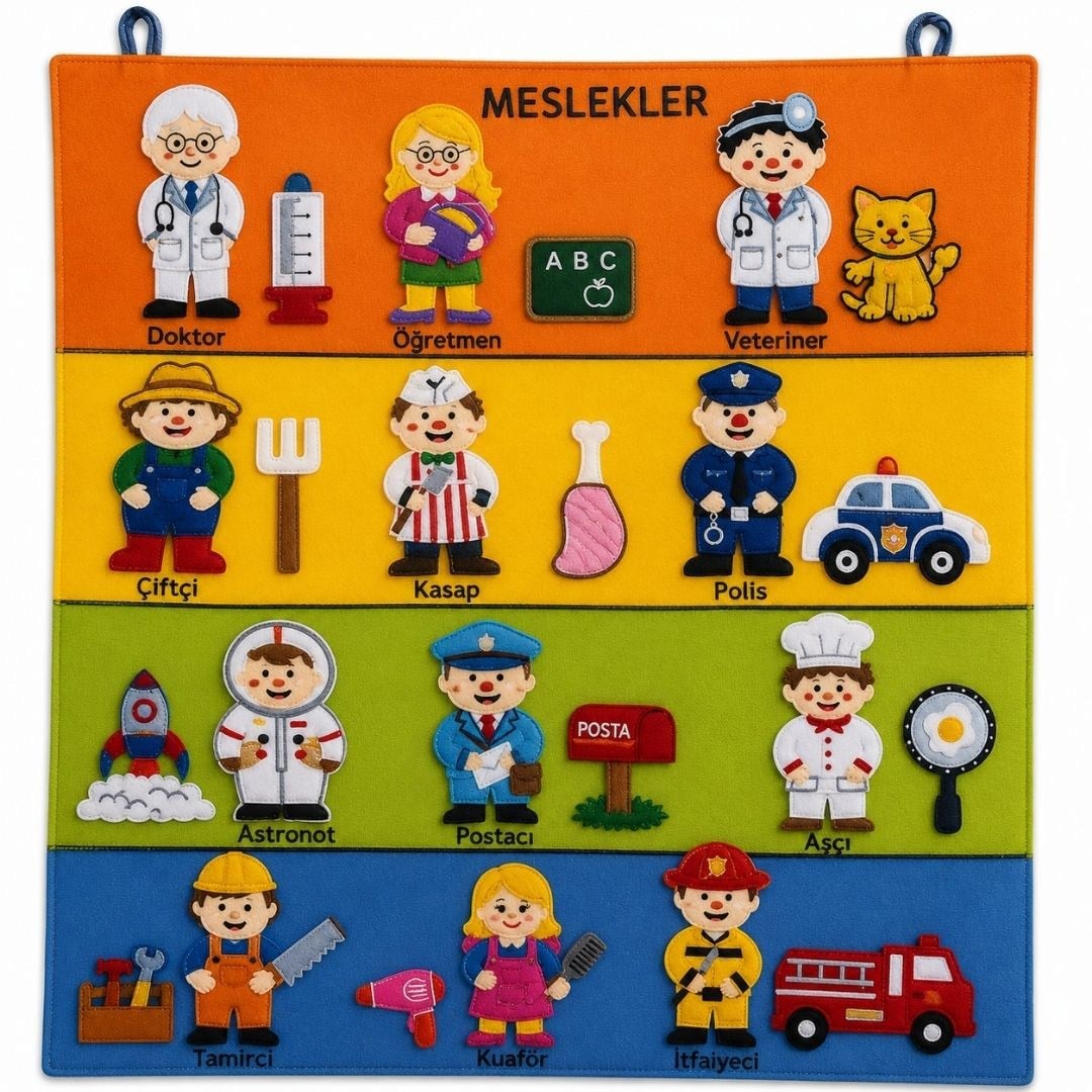 Anadolu Oyuncak Meslekler Cırtlı Pano
