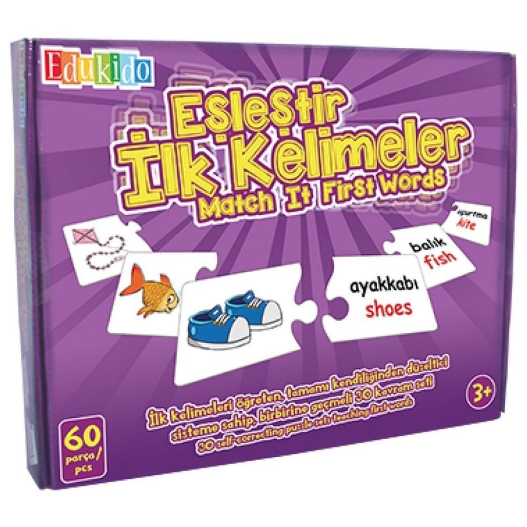 Eşleştir,  İlk Kelimeler Mukavva Puzzle