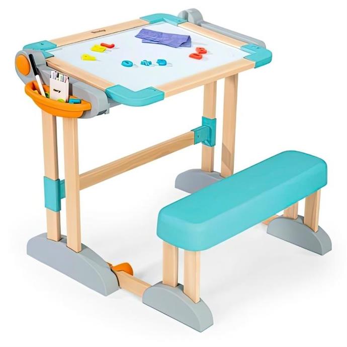 Smoby Çocuk Çalışma Masası - Katlanabilir, Oturaklı Ve Çift Taraflı (manyetik Ve Tebeşirli)
