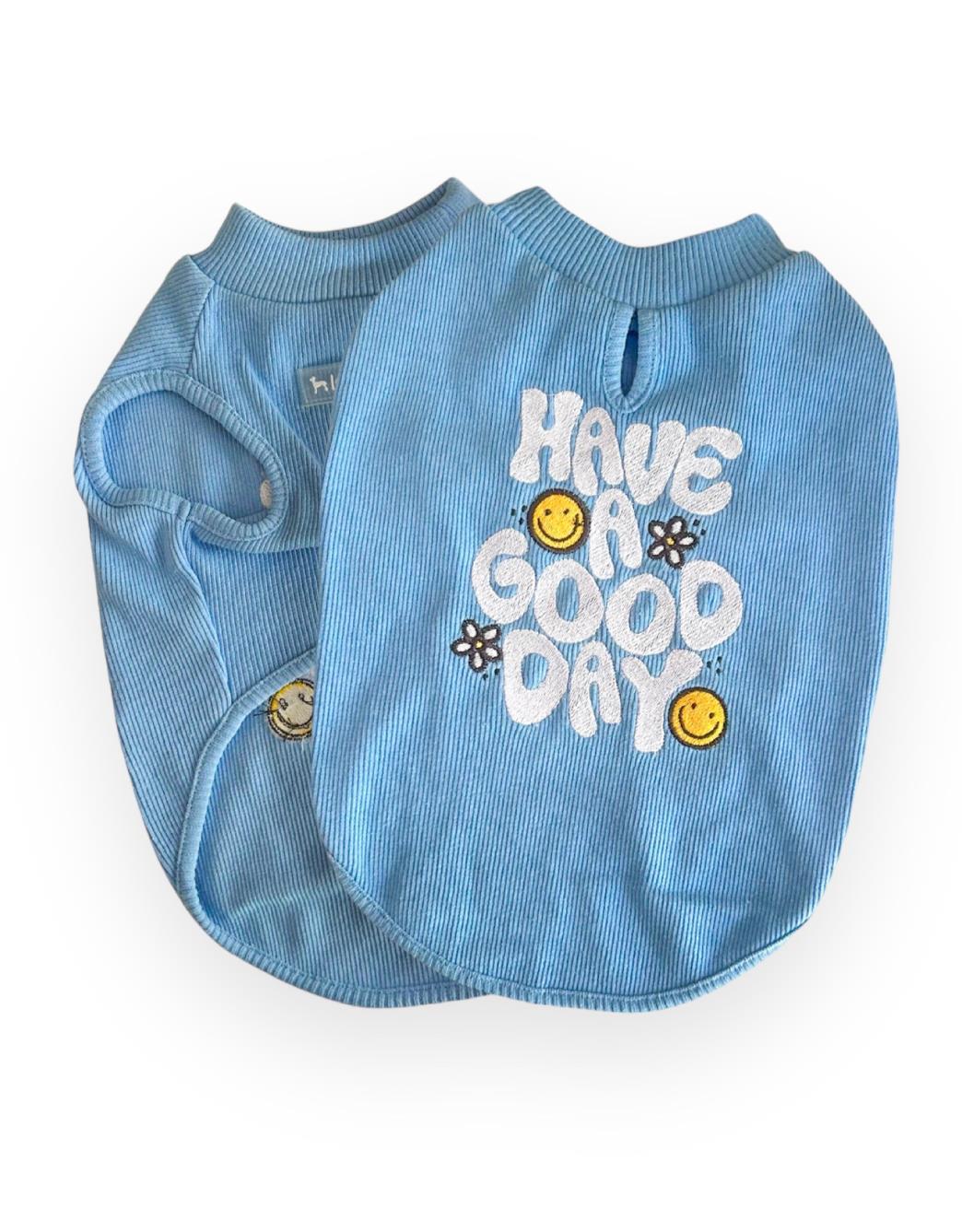 Lolidogs Have A Good Day Nakışlı Kaşkorse Köpek Basic Mavi