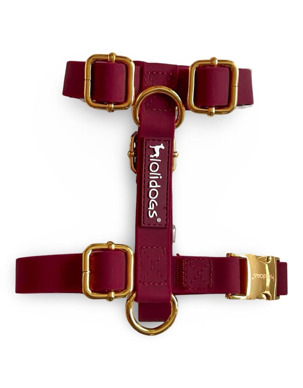 Lolidogs Jelly Lux Collection Köpek Göğüs Tasması Ruby Bordo