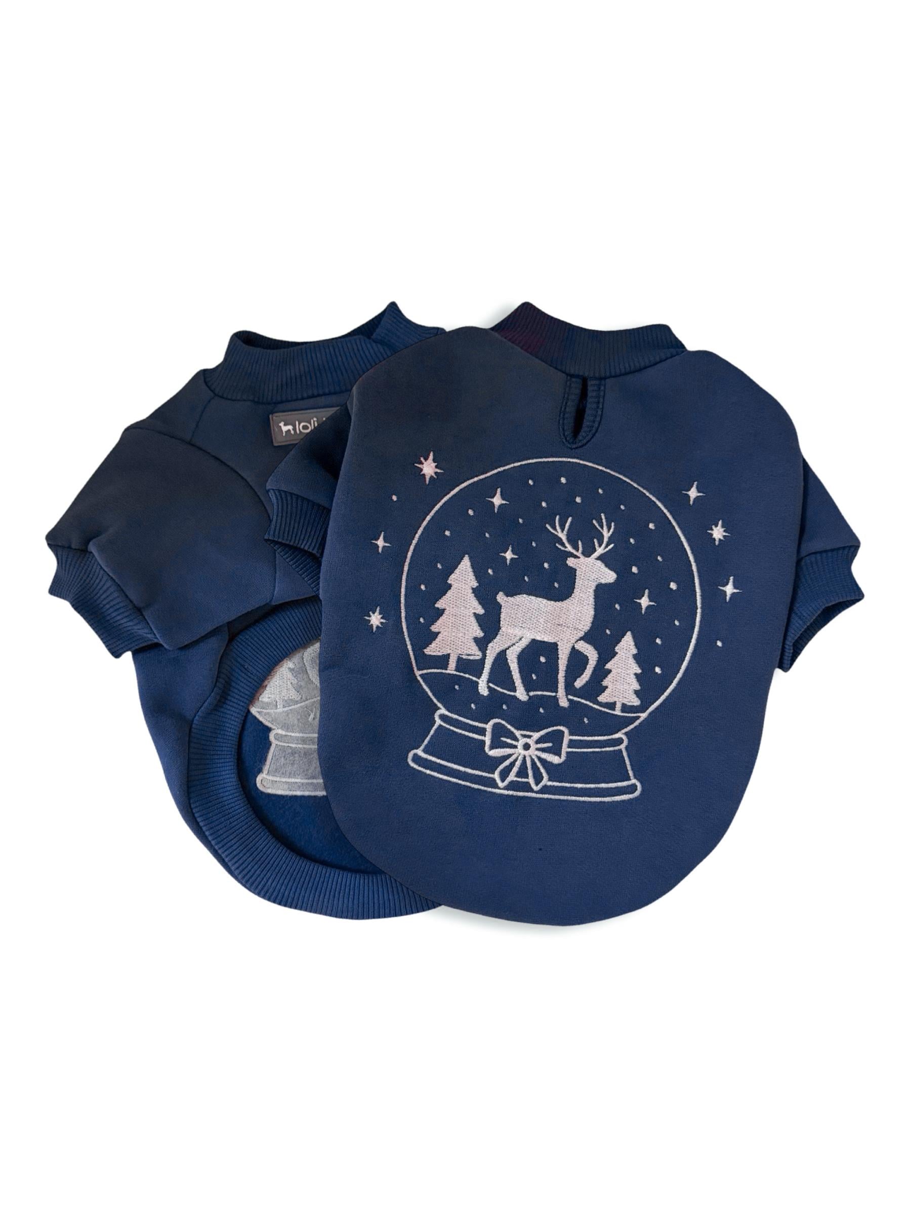 Lolidogs Köpek Sweatshirt | Snow Globe Navy