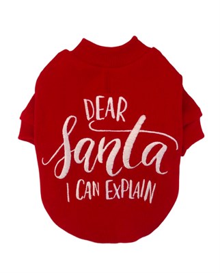 Lolidogs Dear Santa i Can Explain Köpek Basic Sweatshirt Kırmızı