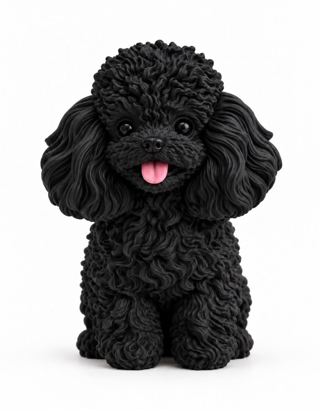 Lolidogs Dog Icons | Poodle Girl Black
