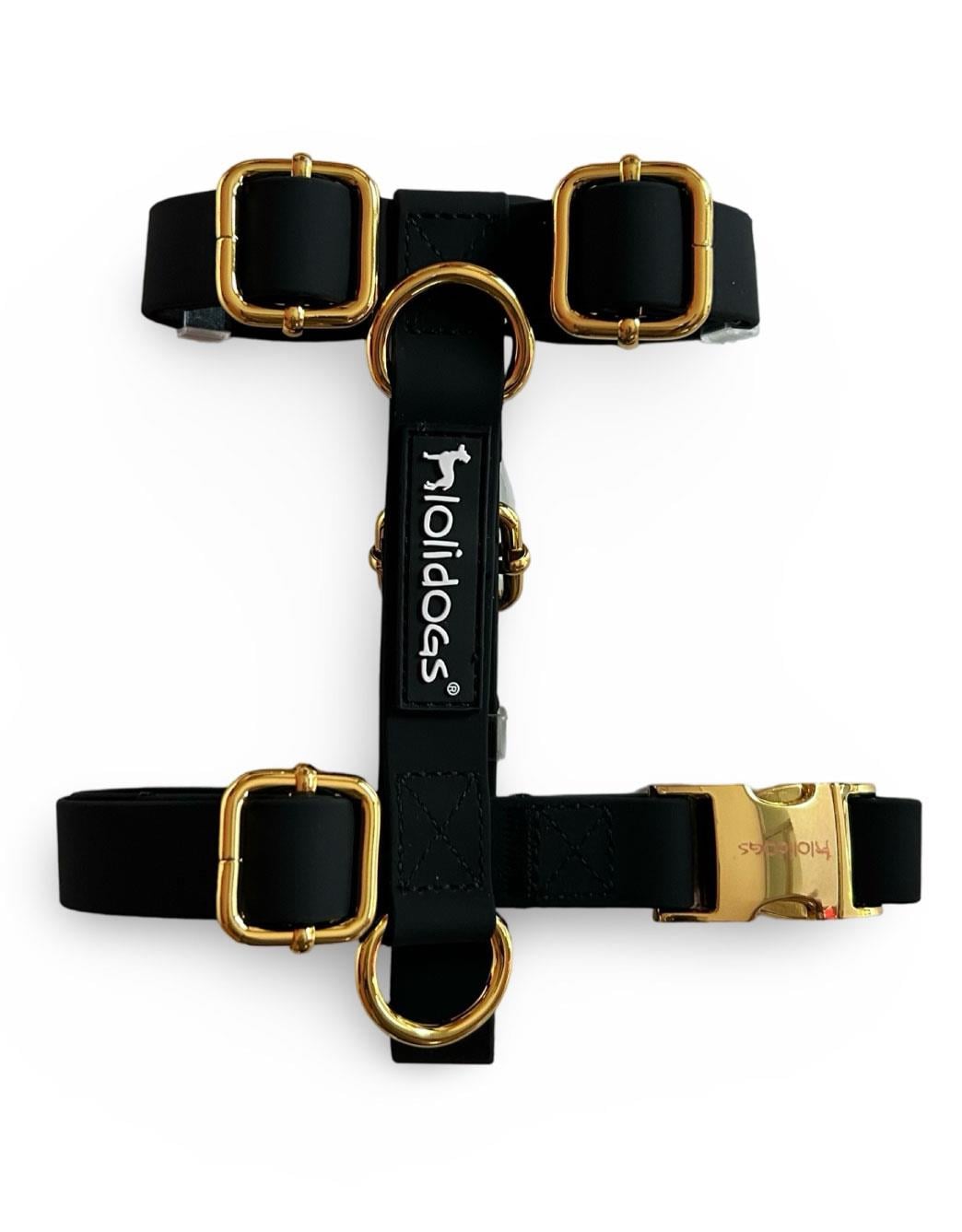 Lolidogs Jelly Lux Collection Köpek Göğüs Tasması Black Pearl Siyah