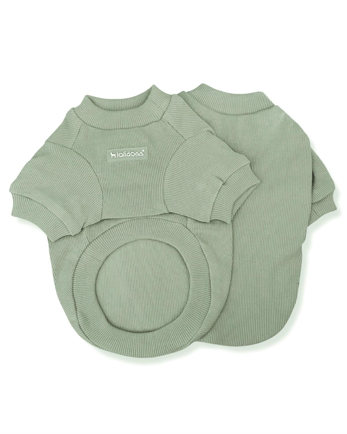 Lolidogs Basics - Kaşkorse Köpek Sweatshirtü Sage Yeşil
