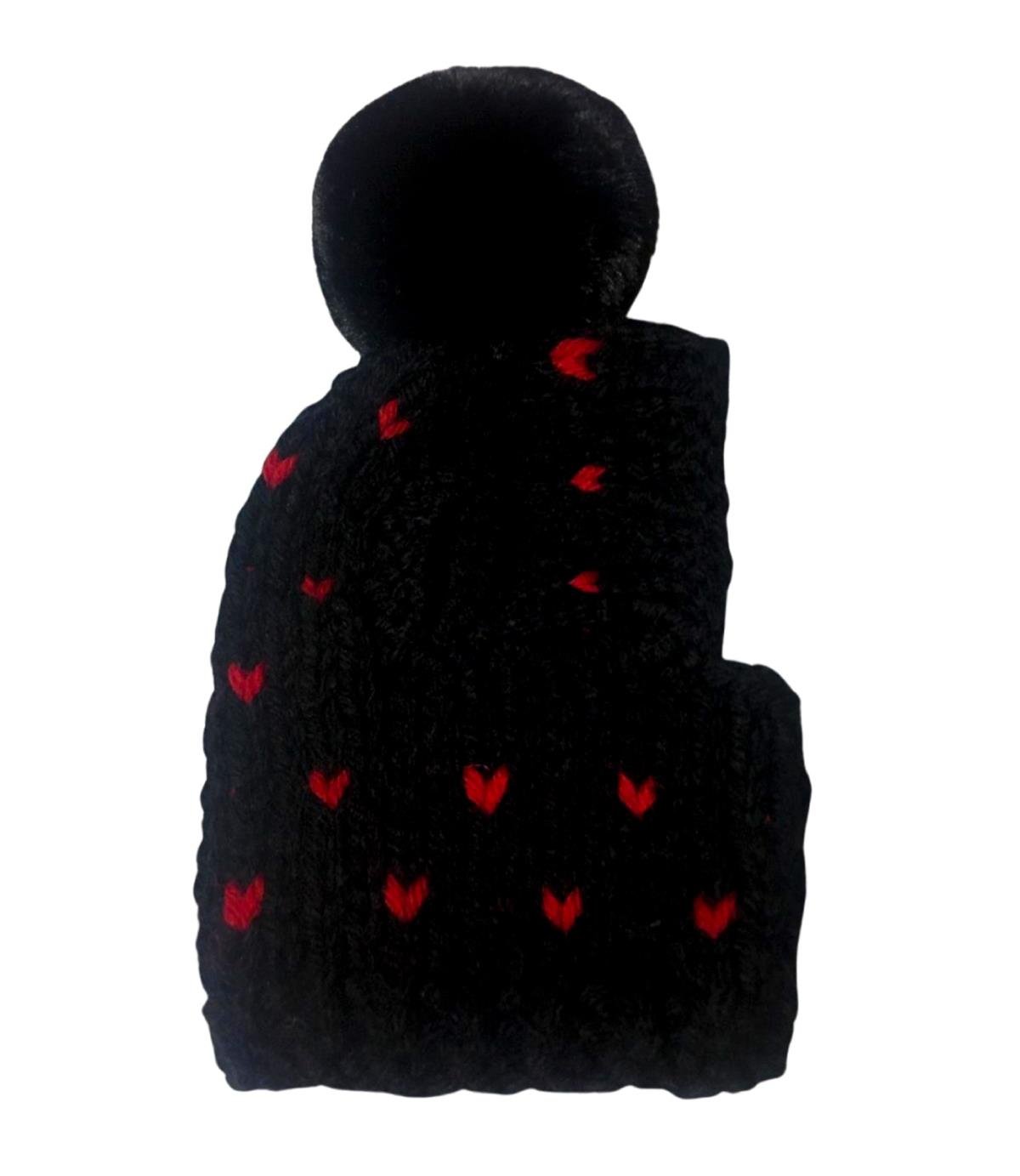 Lolidogs Örgü Köpek Beresi Valentine Siyah