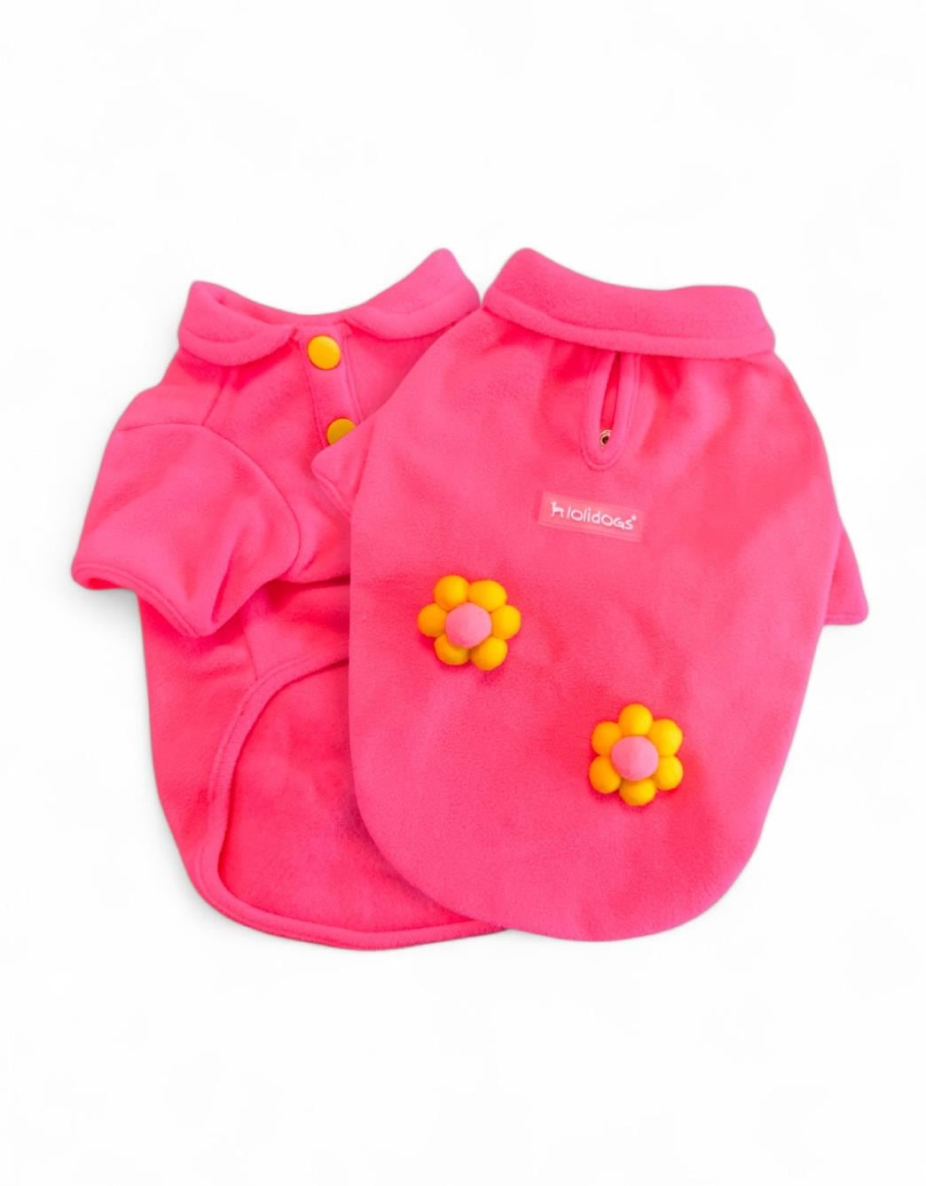 Lolidogs Köpek Polar Sweatshirt | Neon Daisy