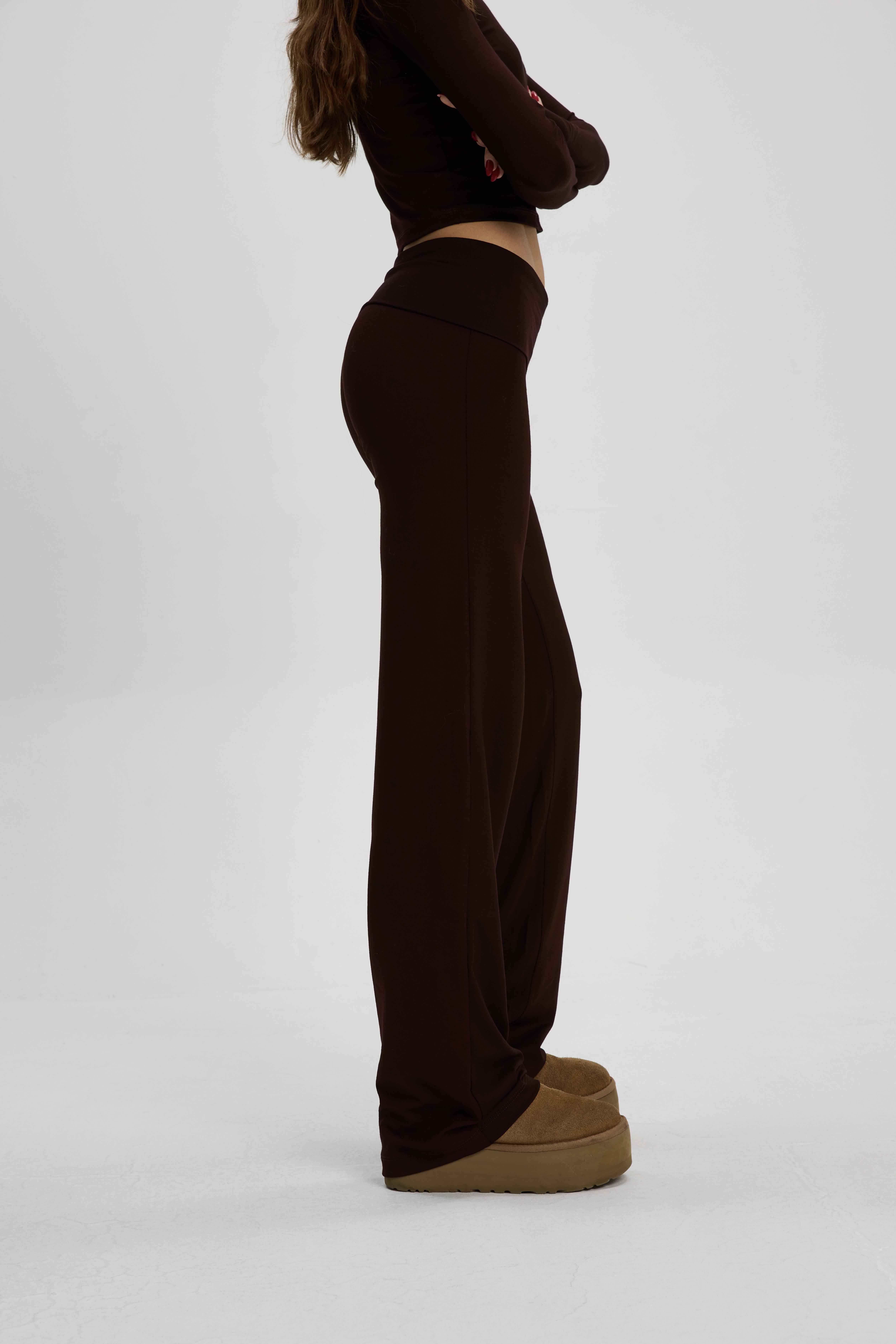 Acı Kahve Düz Kesim Pantolon