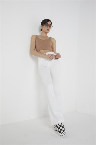 Beyaz Soft Flare Jean