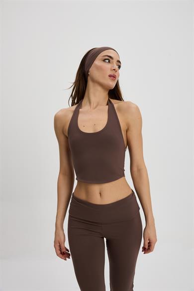 Kahve Halter Top