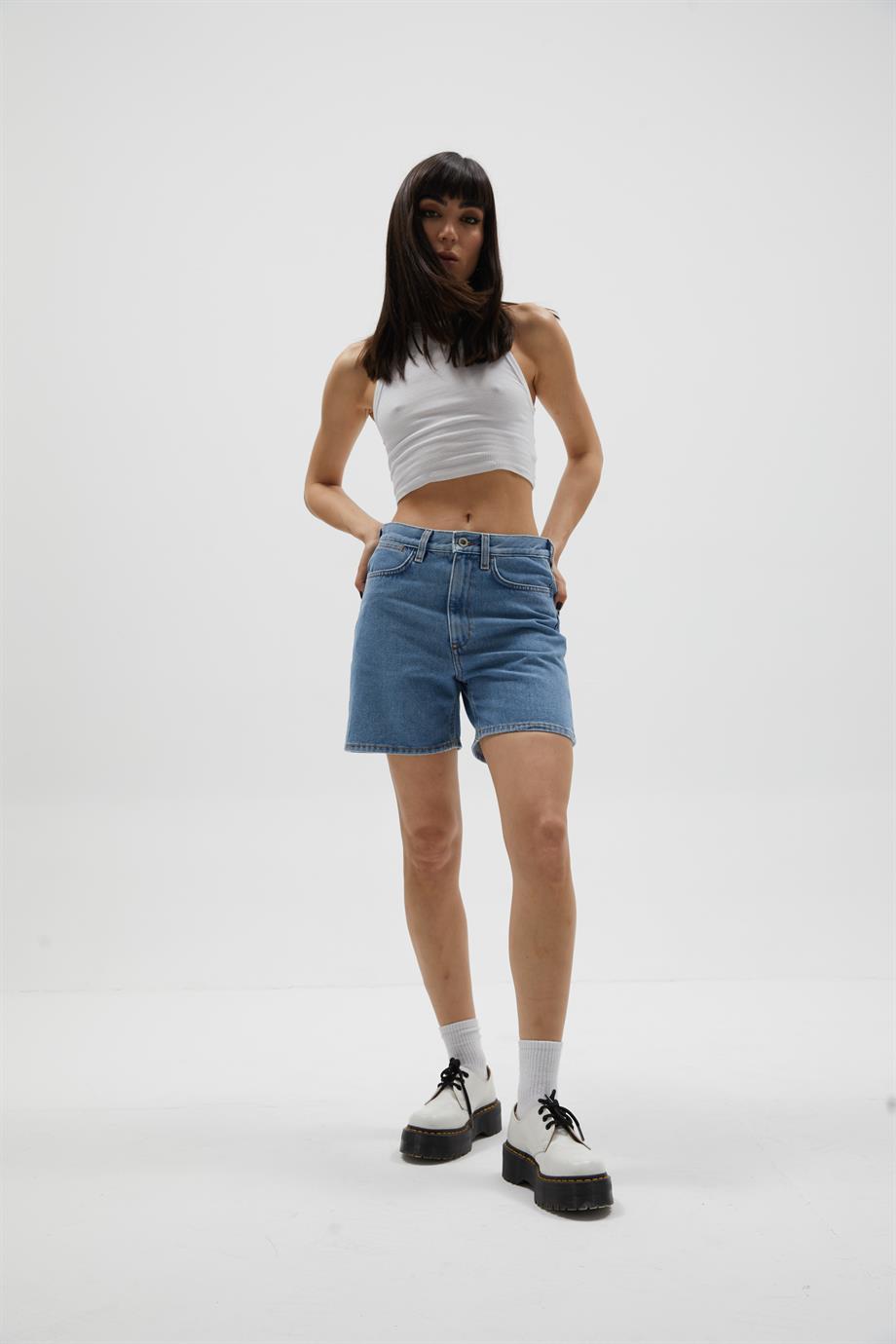 Denim Bermuda Şort